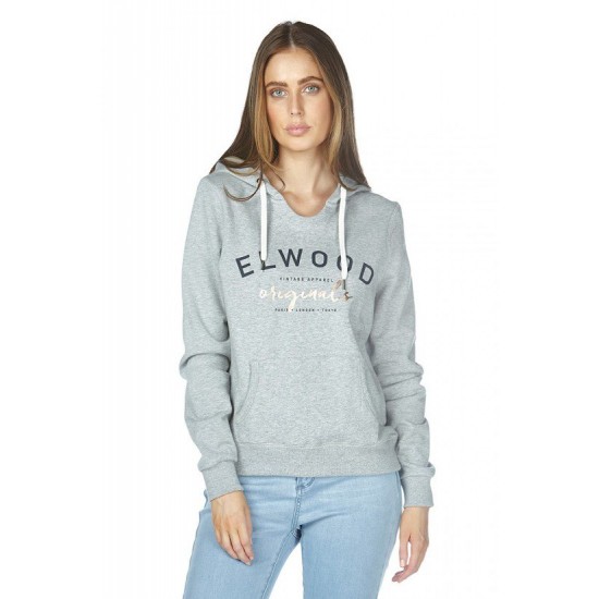Elwood Columbus Womens Pullover Hoodie Grey