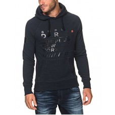 Superdry Surplus Goods Graphic Hood Blue Black Grit