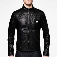 G-Star MFD Leather Jacket-Black