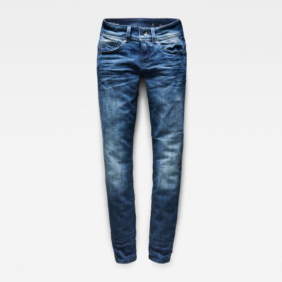 G-Star Midge Saddle Mid Straight Jean Wmn Dk Aged