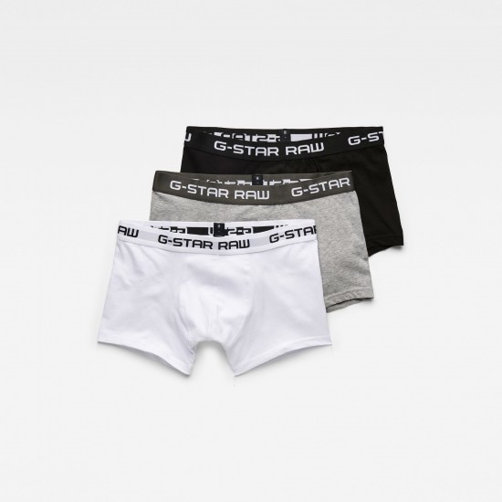 G-Star Classic Trunk 3 pack Black/Grey Htr/White