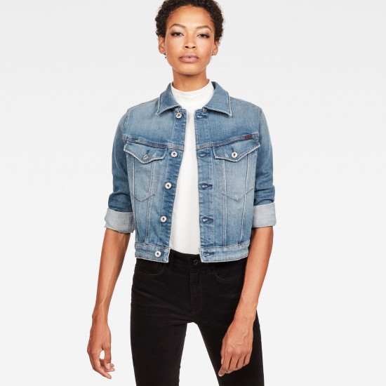 G-Star 3301 Classic Denim Jacket Medium Aged Destroy 