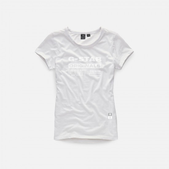 G-Star Graphic 5 Slim Tee White