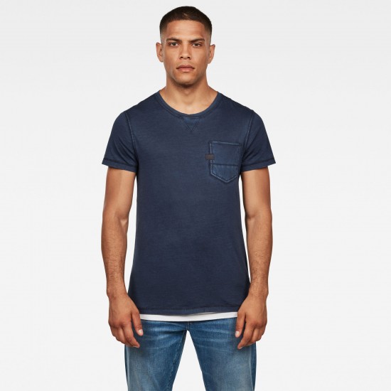 G-Star Muon Pocket Tee Mazarine Blue