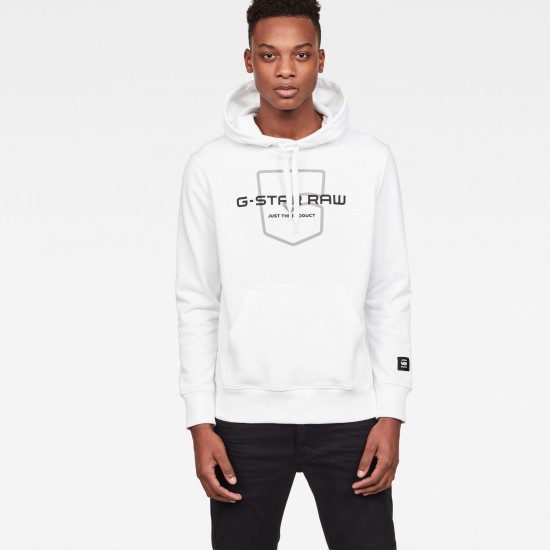 G-Star Graphic 33 Core Hooded Sweat White