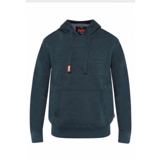 Superdry Premium Goods Embossed Hood Blue Bottle Grit