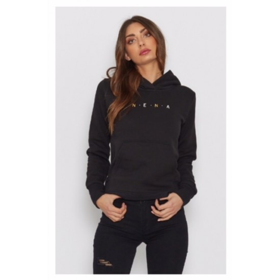Nena Pasadena Golden Era Hooded Sweater Black Wmn