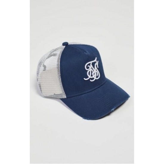 Sik Silk Trucker Navy/White