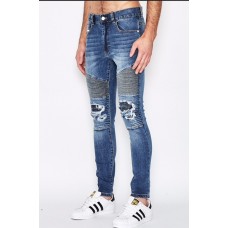 NENA PASADENA COMBINATION SLIM BIKER JEAN Milwaukee Blue