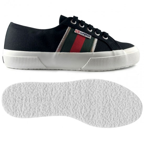 Superga 2750 Cotuflagside Black/Green/Red