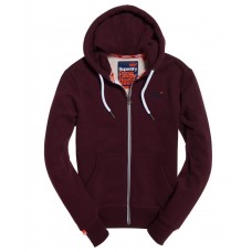 Superdry Orange Label ZipHood Boston Burgundy Grit