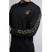 Sik Silk Cartel Drop Shoulder Crew Sweat Black