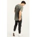 Kiss Chacey Chicago Dual Curved Hem Tee Pigment Charcoal
