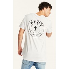 Kiss Chacey Church Step Hem Tall Tee White