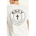 Kiss Chacey Church Step Hem Tall Tee White