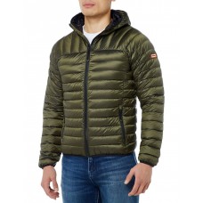 Superdry Core Down Hooded Jacket Khaki Mens
