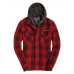 Superdry Everest Storm Hooded Jacket Rigger Red Check