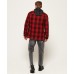Superdry Everest Storm Hooded Jacket Rigger Red Check
