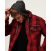 Superdry Everest Storm Hooded Jacket Rigger Red Check