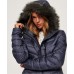 Superdry Chevron Faux Fur Super Fuji Charcoal Micro Dogtooth