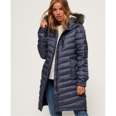 Superdry Chevron Faux Fur Super Fuji Charcoal Micro Dogtooth