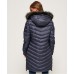 Superdry Chevron Faux Fur Super Fuji Charcoal Micro Dogtooth