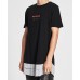 Nena Pasadena Genocide Multi Layered Hem Tee Jet Black