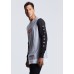 Nena Pasadena Gone Long Sleeve Layered Tee Grey Black White