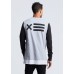Nena Pasadena Gone Long Sleeve Layered Tee Grey Black White