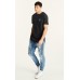 Kiss Chacey Grave Dual Curved Hem Tee Pigment Graphite