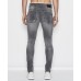 Nena Pasadena Combination Slim Biker Jean Grey Trash