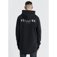 Nena Pasadena Hardcore Raw Curved Hem Hoodie Pigment Graphite