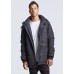 Nena Pasadena Hidden Standard Hooded Puffer Jacket Gunmetal