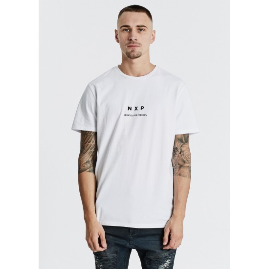 Nena Pasadena Inevitable Cape Back Tee White