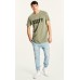 Kiss Chacey Malibu Step Hem Tall Tee Pigment Khaki