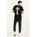 Kiss Chacey Pillar Dual Curved Hem Tee Pigment Black