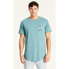 Kiss Chacey Pillar Dual Curved Hem Tee Smoke Blue