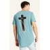 Kiss Chacey Pillar Dual Curved Hem Tee Smoke Blue