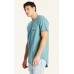 Kiss Chacey Pillar Dual Curved Hem Tee Smoke Blue