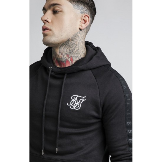 Sik Silk Raglan Overhead Hoodie Black