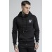 Sik Silk Raglan Overhead Hoodie Black