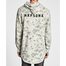 Nena Pasadena Rainy Days Raw Hem Hoodie Camo