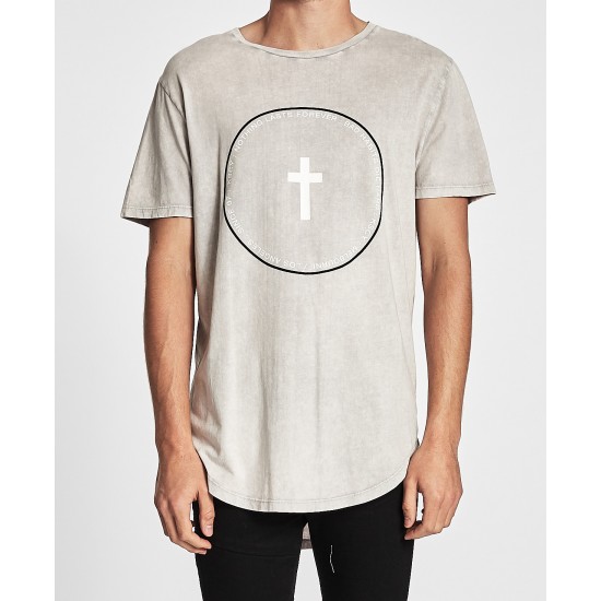 Kiss Chacey Since Curved Hem Tee Acid Rock
