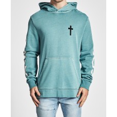 Kiss Chacey Smoke Step Hem Hoodie Smoke Blue