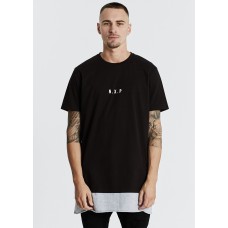 Nena Pasadena Stronger Layered Tee Jet Black 