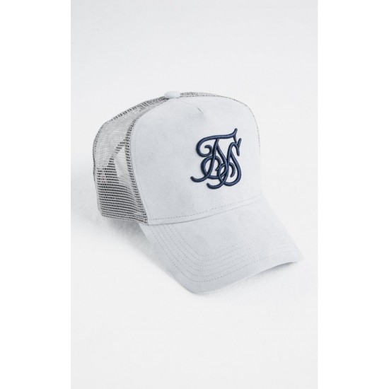 Sik Silk Suede Bent Peak Trucker Grey