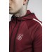 Sik Silk Tech Athlete Zip Through Hoodie Burgundy