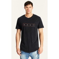 Kiss Chacey Vilian Dual Curved Hem Tee Acid Black