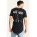 Kiss Chacey Vilian Dual Curved Hem Tee Acid Black