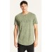 Kiss Chacey Vilian Dual Curved Hem Tee Pigment Khaki